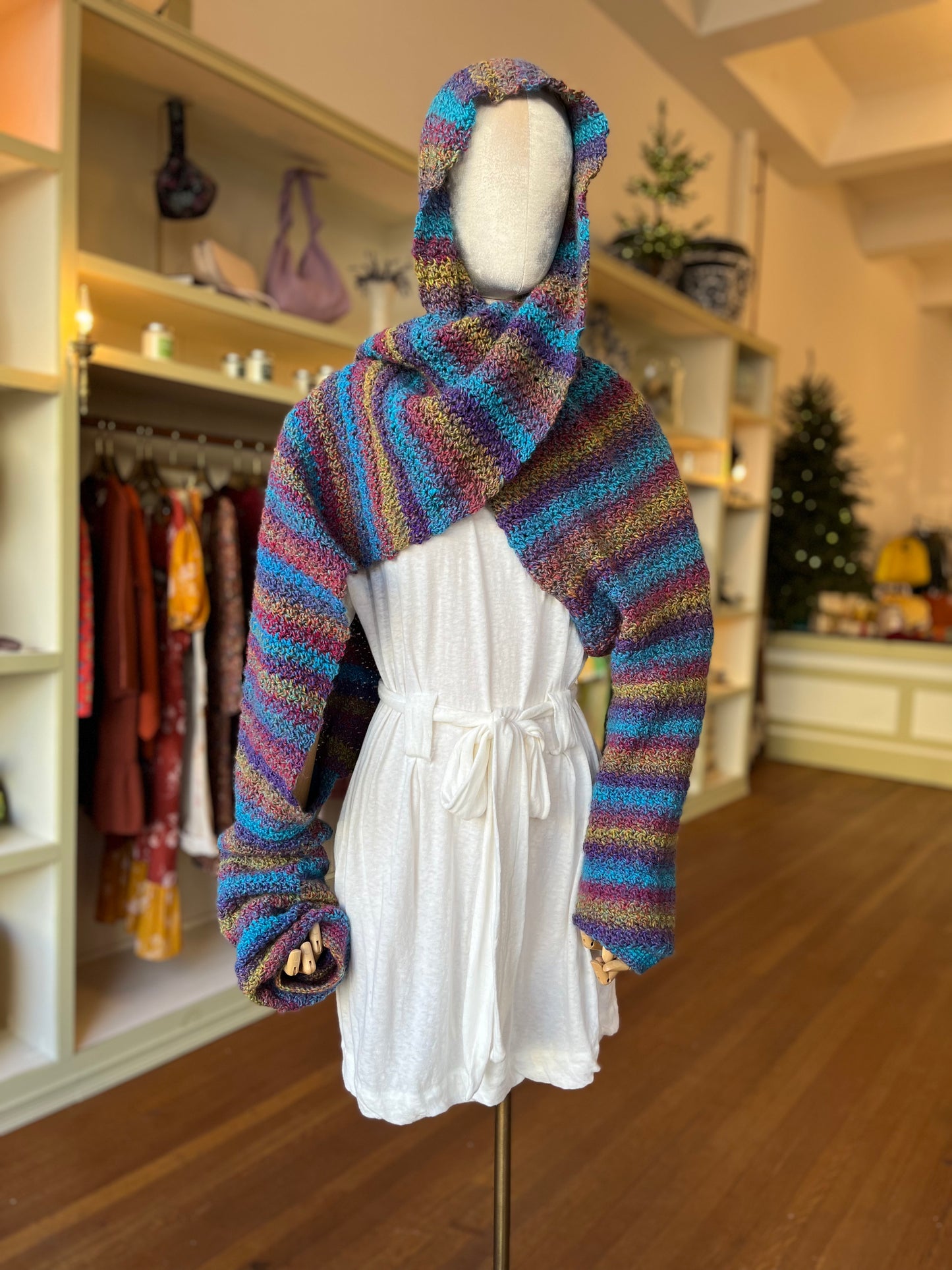 scarf with sleeves | multi-colored scarf with sleeves by Made X Hudson