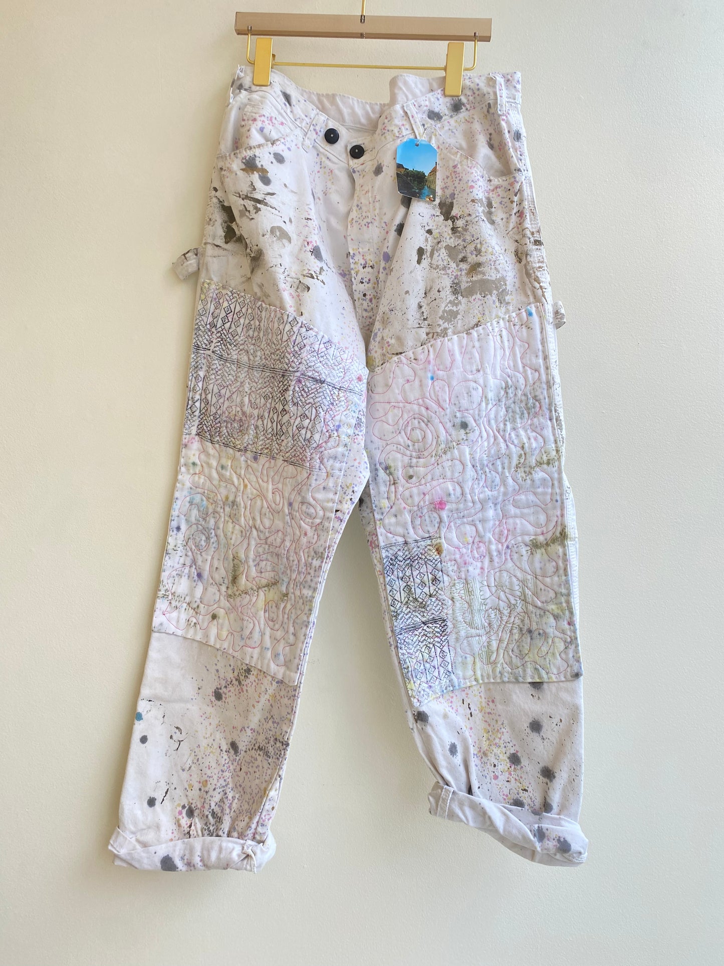 Vintage Painters Pants (Dot Splattered)