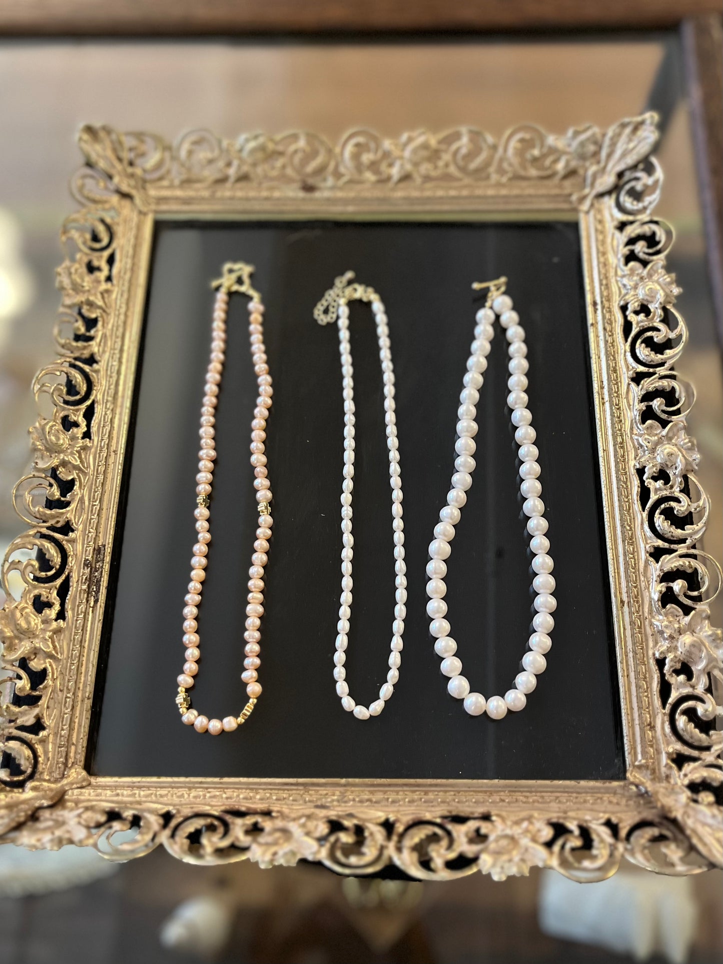 Dunia Jewelry 18' Gold Pearl Necklaces