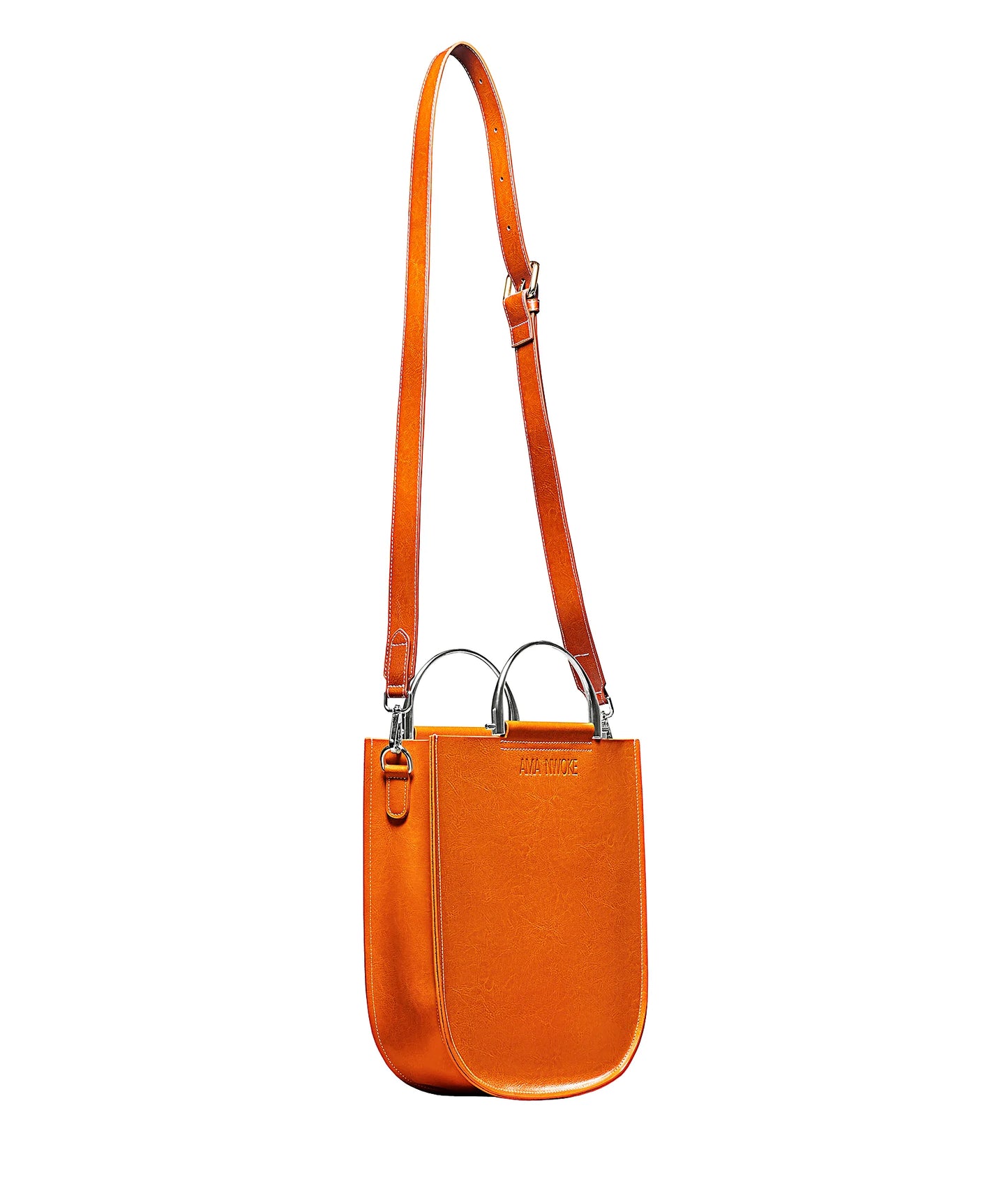 Soft Leather Tote Cognac Brown