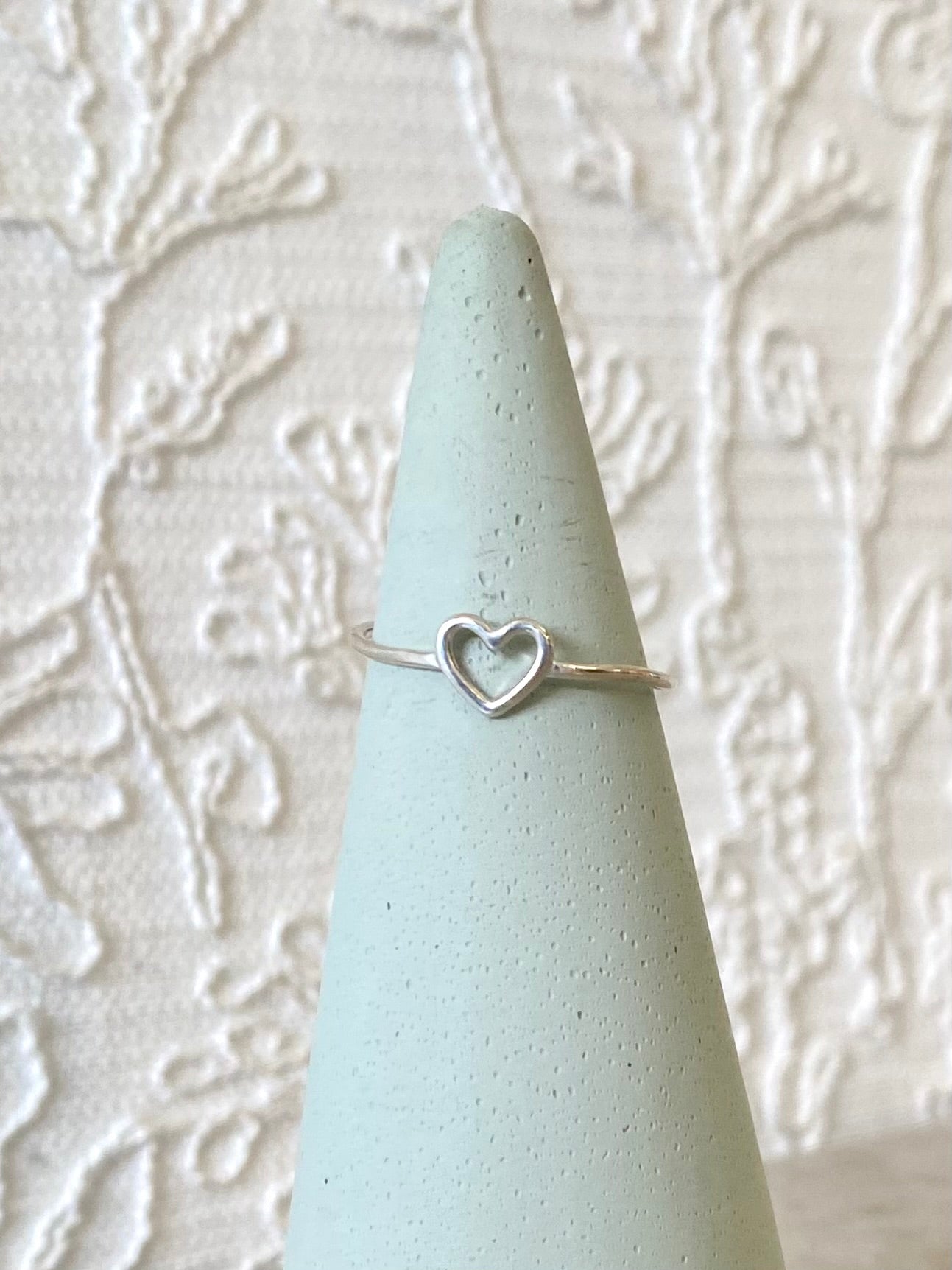Solid Gold or Silver Heart Ring