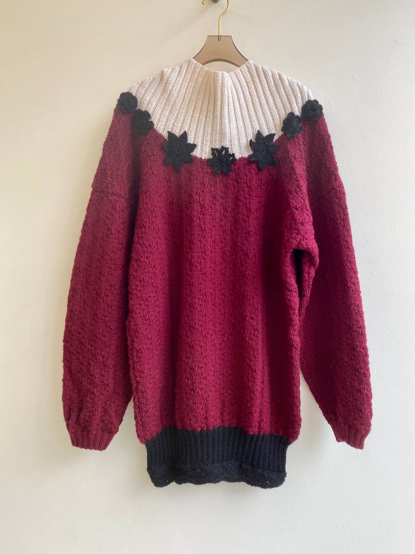 Hand-Knit Wool Sweater by Cattavelli