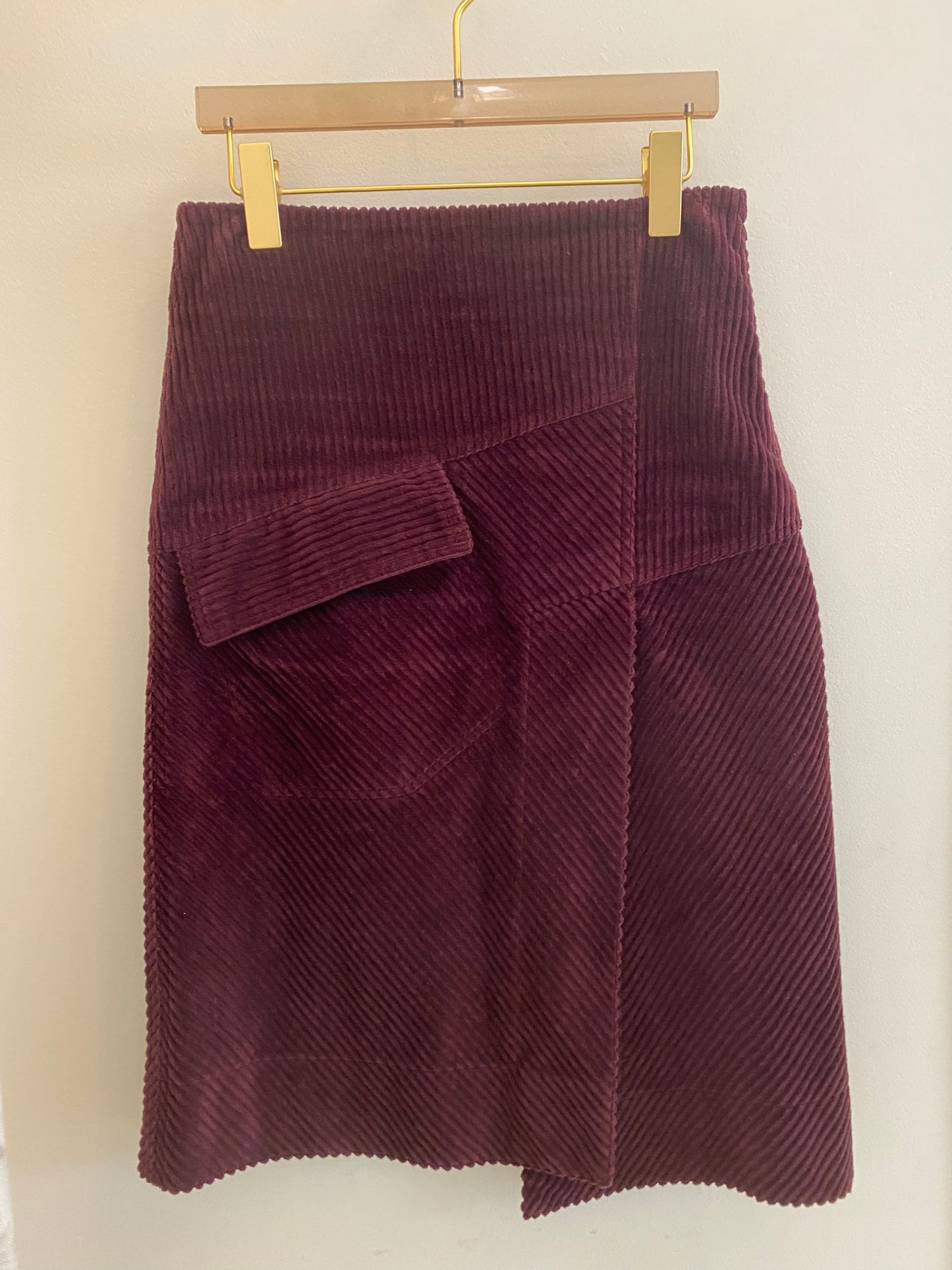Burgundy Corduroy Skirt