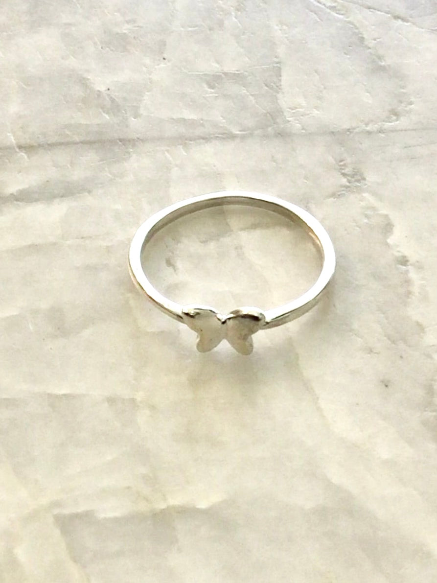 Solid Gold or Silver Butterfly Ring