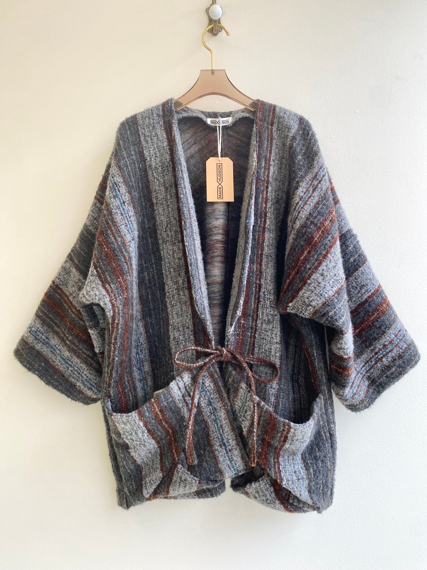 MXH Grey Stripe Blended Wool Chore Jacket
