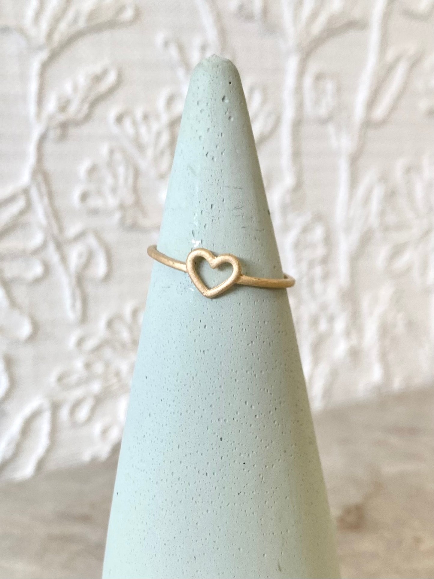 Solid Gold or Silver Heart Ring