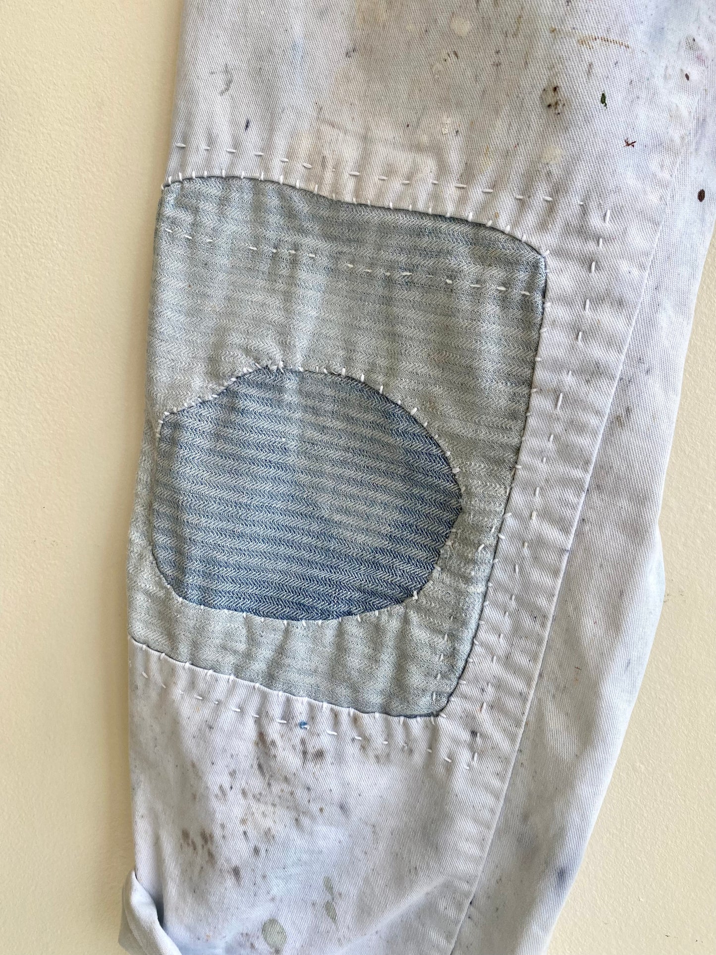 Pale Blue & Patches Vintage Painters Pants