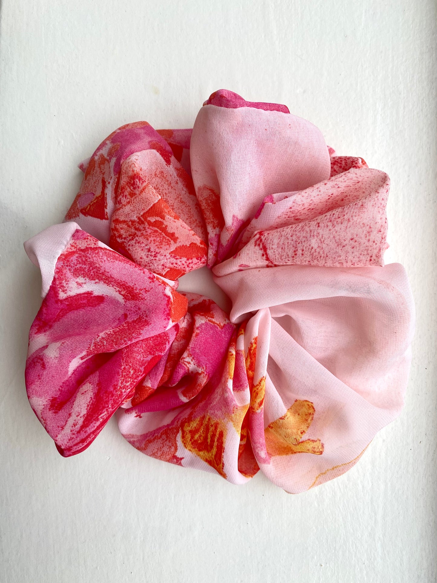Chiffon Scrunchy (Pink, White, Orange)