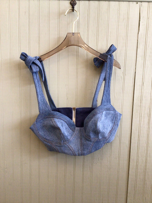 Upcycled Denim Bustier