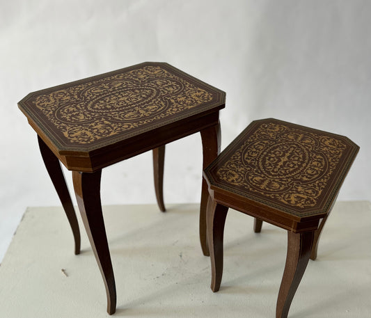 Faux Inlaid Nesting Tables